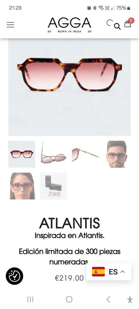 Agga Atlantis. NIEUW IBIZA, Handtassen en Accessoires, Zonnebrillen en Brillen | Dames, Nieuw, Zonnebril, Overige merken, Bruin