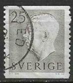 Zweden 1957 - Yvert 418 - Koning Gustav VI (ST), Timbres & Monnaies, Timbres | Europe | Scandinavie, Suède, Affranchi, Envoi