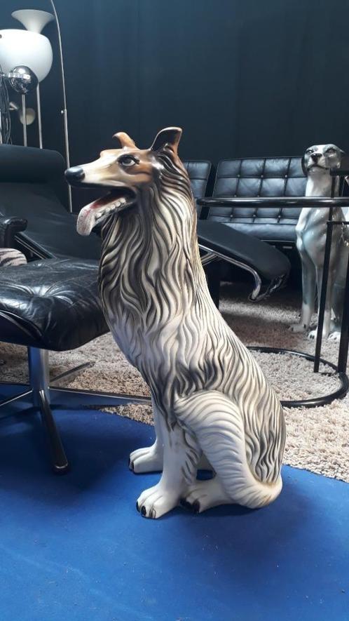 Collie Lassie keramiek 70cm italy, Verzamelen, Retro, Huis en Inrichting, Ophalen