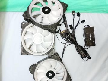 Ventilateur Corsair RGB 120mm + hub beschikbaar voor biedingen
