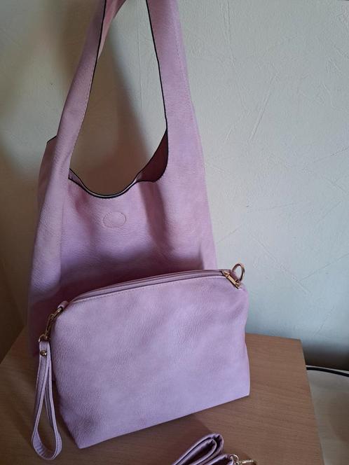 Nieuw! Een grote tas en zijn kleine tas, Handtassen en Accessoires, Tassen | Schoudertassen, Nieuw, Roze, Ophalen of Verzenden