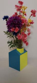 Vaas voor kunstbloemen/boekensteun/tissue box, Maison & Meubles, Jaune, Autres matériaux, Enlèvement, Moins de 50 cm