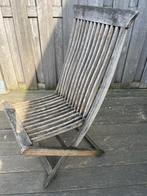 Hardhouten tuinstoelen, Ophalen, Gebruikt, Teakhout, Verstelbaar