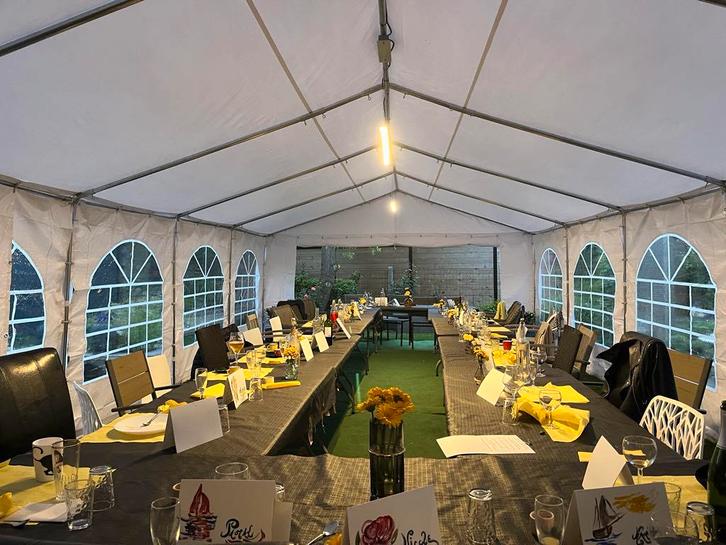 Tente de réception 5mx10m, Jardin & Terrasse, Tonnelles, Utilisé, Tente de réception, 8 mètres et plus, 4 à 6 mètres, Enlèvement