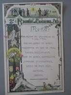 1912 Menu 2e Regiment de Chasseur a pied programme concert, Collections, Objets militaires | Général, Envoi, Autres, Autres types