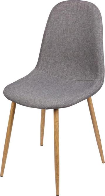 7 Eetkamerstoelen - stof - houten poten - modern beschikbaar voor biedingen