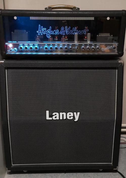 Hi-Gain Hugues & Kettner Duotone 100W +  Laney 4x12, Muziek en Instrumenten, Versterkers | Bas en Gitaar, Ophalen
