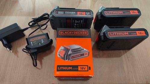 Black&Decker 18v Lithium batterijen, Bricolage & Construction, Outillage | Pièces de machine & Accessoires, Comme neuf, Enlèvement ou Envoi