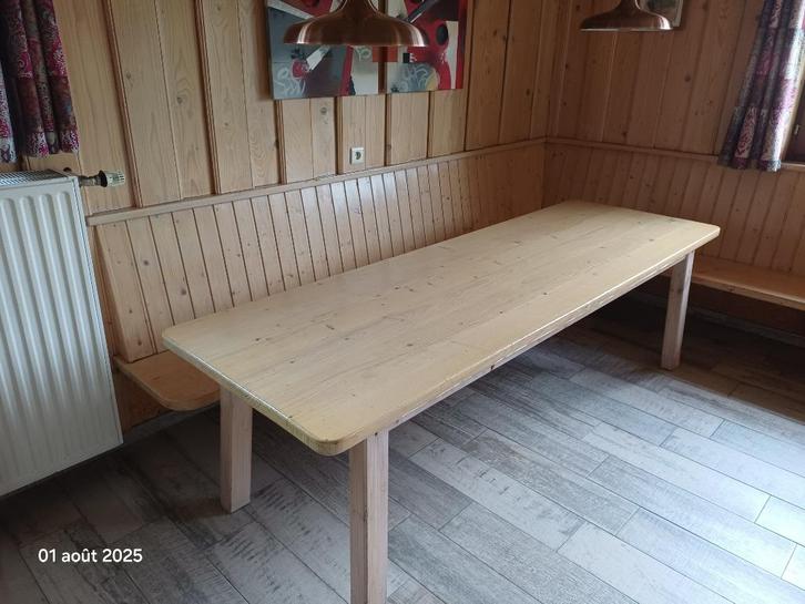 6 tafels van massief sparrenhout, Huis en Inrichting, Tafels | Eettafels, Gebruikt, 50 tot 100 cm, 150 tot 200 cm, Rechthoekig