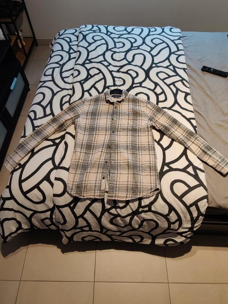 Jack & Jones Premium overhemd – maat S, Kleding | Heren, Overhemden, Zo goed als nieuw, Halswijdte 38 (S) of kleiner, Beige, Ophalen