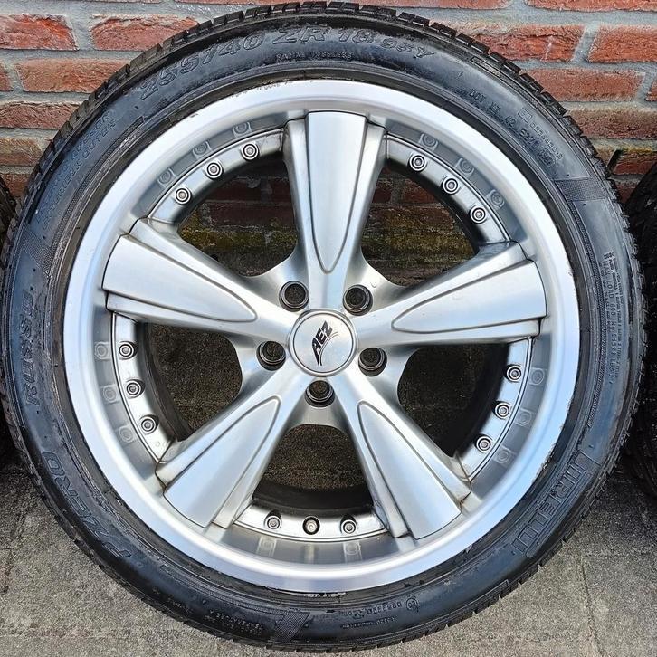 Mercedes Breedset 2 Delige Velgen 8.5J 255 en 10J 285/35R18, Auto-onderdelen, Banden en Velgen, Banden en Velgen, Zomerbanden