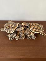 Sculpture artisanale de tortues marines en bois exotique, Enlèvement ou Envoi