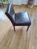 6 lederen eetkamer stoelen in perfecte staat, Maison & Meubles, Chaises, Cuir, Comme neuf, Brun, Enlèvement