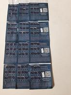 Timbres Delhaize pour verres. 12 feuillets de 9 timbres, Ophalen of Verzenden
