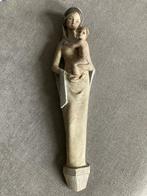 Beeld Maria met Kind in steen (wandmaria): 42 cm, Ophalen