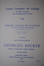 Georges Becker 13 leçons de solfège (Vol. 4a), Ophalen of Verzenden, Nieuw