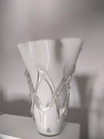 Grote glazen vaas met golvende rand, Maison & Meubles, Accessoires pour la Maison | Vases, Comme neuf, Moins de 50 cm, Enlèvement ou Envoi