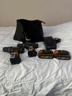 2 WORX boormachines met 2 accu + lader + draagtasje, Doe-het-zelf en Bouw, Ophalen, Nieuw, Boor- en Schroefmachine, Klopboormechanisme