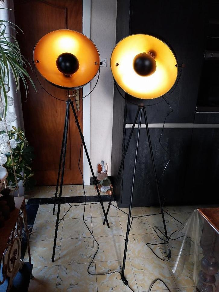 2 vloerlampen, Huis en Inrichting, Lampen | Vloerlampen, Gebruikt, Metaal, Ophalen