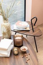 Salontafel compact afgerond driehoek hout bruin - NIEUW!, Overige vormen, 50 tot 100 cm, Nieuw, Modern