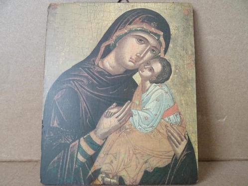 Icoon Maria de Moeder Gods 10x12 Apostolaat Oosterse kerken, Verzamelen, Religie, Zo goed als nieuw, Christendom | Katholiek, Overige typen