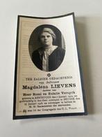 Rouwkaart M. Lievens  Aertrycke 1910 + Brugge 1928, Verzamelen, Bidprentjes en Rouwkaarten, Rouwkaart, Verzenden