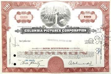 Columbia Pictures aandeel uit 1964