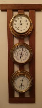 Koperen klok / barometer / hygrometer, Analogique, Enlèvement, Utilisé, Horloge murale