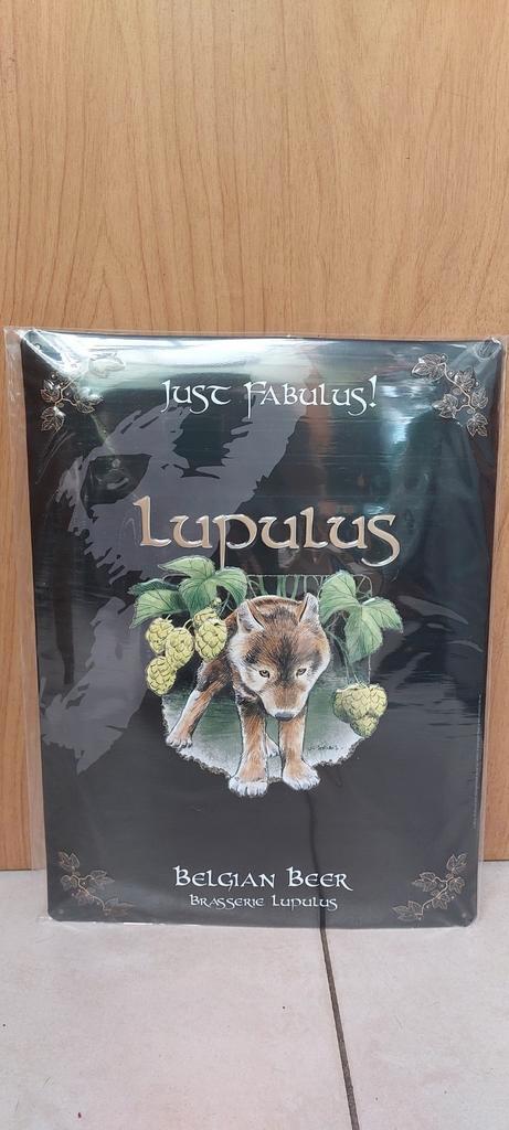 Reclamebord Lupulus bier - nieuw in originele verpakking, Verzamelen, Biermerken, Nieuw, Reclamebord, Plaat of Schild, Overige merken