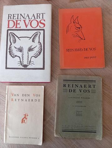 4 Boeken reinaart  ( Reinaard reineart reynaerde ) de Vos beschikbaar voor biedingen