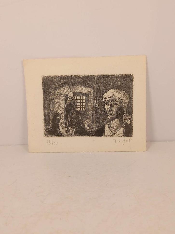 Gravure num 96/100 tour de constance, Marie-Durand, Verzamelen, Foto's en Prenten, Zo goed als nieuw, Prent, Overige onderwerpen