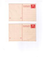 2 cartes postales vierges pré-timbrées  Nederland - +/-1941, Timbres & Monnaies, Autre, Envoi, Non oblitéré
