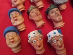 Beeusaert : 10 têtes de marionnettes en caoutchouc, Enlèvement ou Envoi