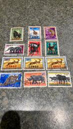 Dierenzegels gemerkt met CONGO, Postzegels en Munten, Ophalen of Verzenden