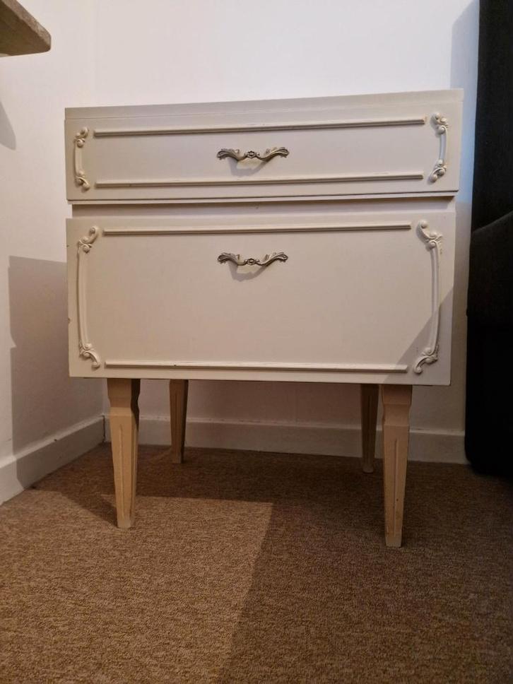 Nachtkastjes stijl Victoriaans set van 2, Maison & Meubles, Chambre à coucher | Tables de chevet, Utilisé, 55 à 70 cm, 45 à 65 cm