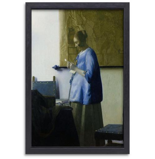 Femme en bleu lisant une lettre - Johannes Vermeer ca, Maison & Meubles, Accessoires pour la Maison | Peintures, Dessins & Photos