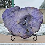 Gekleurde Agaat Plaat met steuntje, Ophalen of Verzenden, Mineraal