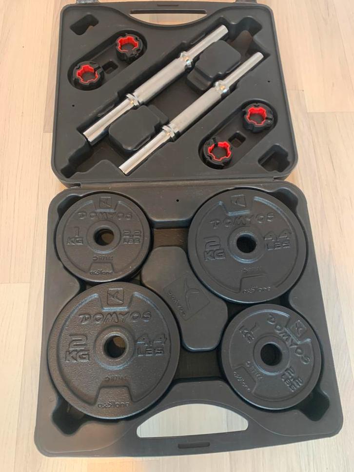 Fitness gewichten / dumbbells 2x 12 kg – Perfecte staat, Sport en Fitness, Fitnessmaterialen, Zo goed als nieuw, Ophalen