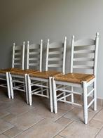landelijke keukenstoelen, Ophalen, Riet of Rotan, Gebruikt, Wit