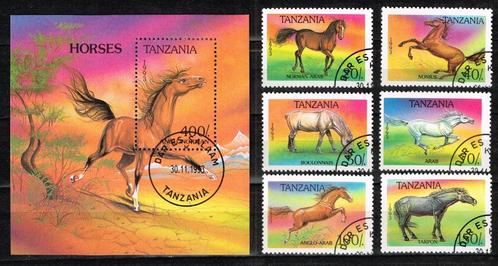 Postzegels uit Tanzania - K 0941 - paarden, Postzegels en Munten, Postzegels | Afrika, Gestempeld, Tanzania, Verzenden