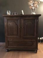 TV kast, Ophalen, 100 tot 150 cm, Eikenhout, Zo goed als nieuw