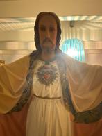 Uitzonderlijk groot jezusbeeld met roze cape., Antiek en Kunst, Ophalen of Verzenden