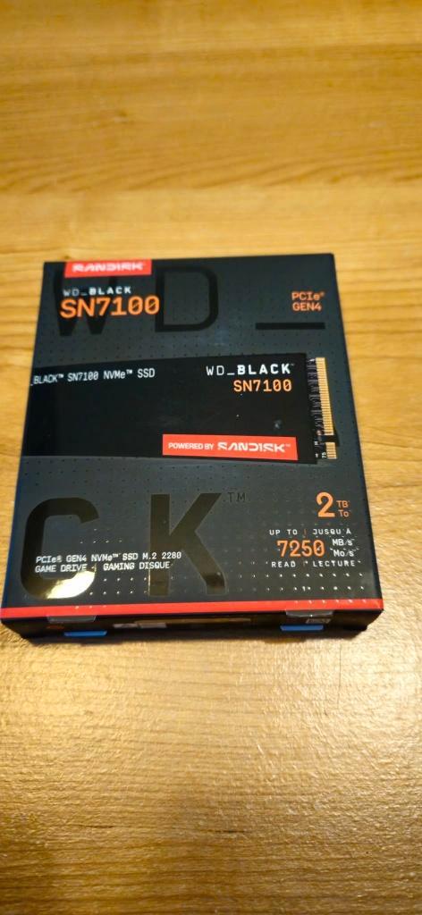 SSD NVME 2TB WD BLACK SN7100 Nieuw verzegeld, Computers en Software, Harde schijven, Nieuw, Intern, SSD, Ophalen of Verzenden