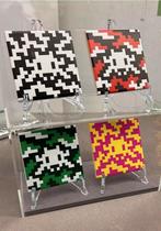 SET OF 4 TILES SPACE INVADER - Camo Invader Space, Antiek en Kunst, Ophalen