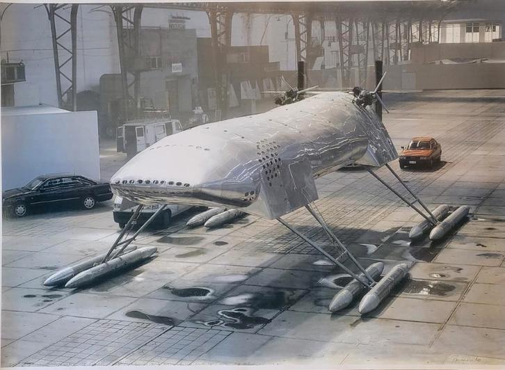 Panamarenko - Scotch Gambit - Affiche de l'exposition, Antiquités & Art, Art | Lithographies & Sérigraphies, Enlèvement ou Envoi