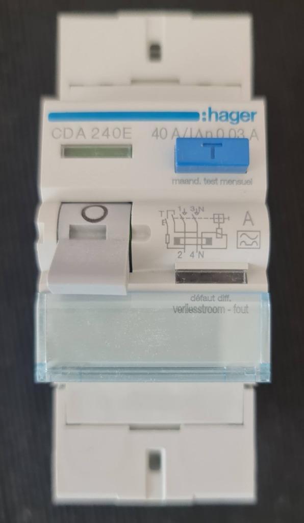 Différentiel 2 pôles HAGER - 40Amp – 30mA, Bricolage & Construction, Électricité & Câbles, Neuf, Autres types, Enlèvement ou Envoi
