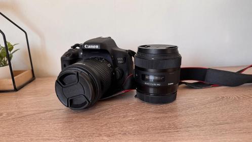 CANON EOS 750D + kit lens & Prime lens, TV, Hi-fi & Vidéo, Appareils photo numériques, Comme neuf, Reflex miroir, Canon, Enlèvement