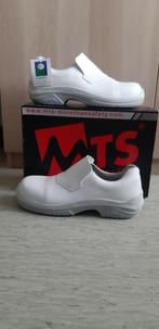 NIEUWE witte lederen veiligheidsschoenen MTS maat 45, Ophalen, Nieuw, Wit