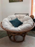 Rieten papasan chair met kussen, Huis en Inrichting, Ophalen, Zo goed als nieuw