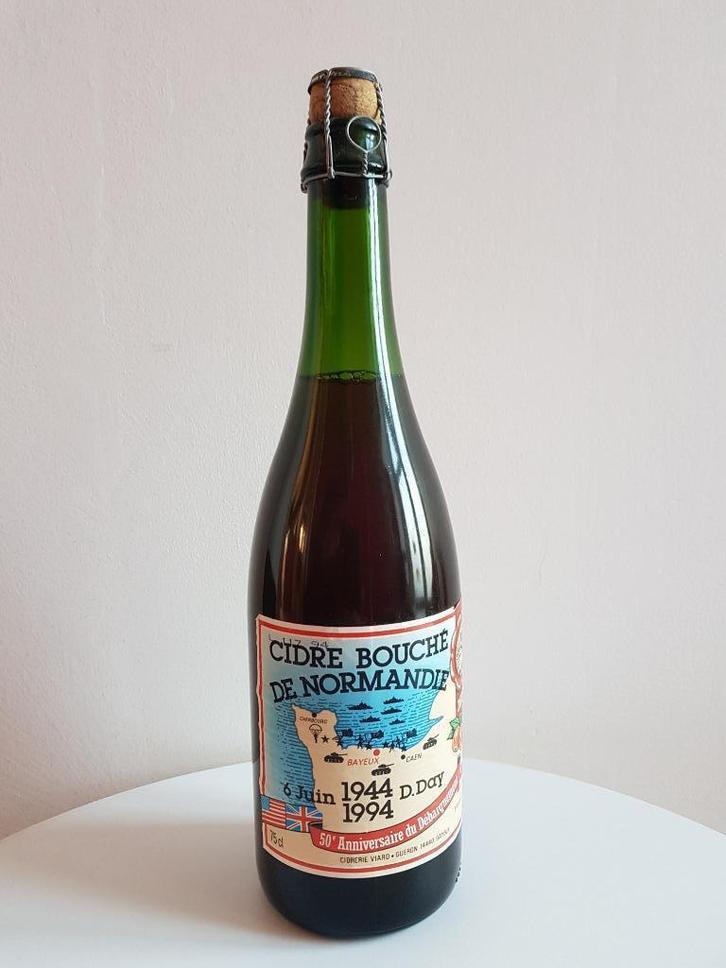 Cider met kurk uit Normandië 1994, Verzamelen, Wijnen, Zo goed als nieuw, Overige typen, Frankrijk, Vol, Ophalen of Verzenden